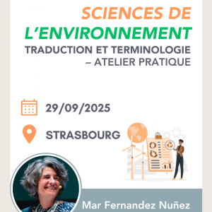 Atelier terminologie environnementale (anglais-français) Strasbourg