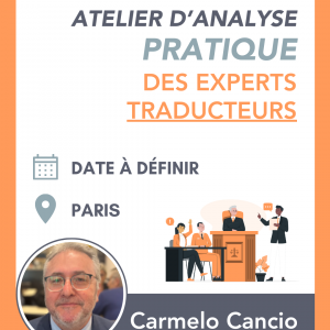 Atelier d'analyse des pratiques des experts traducteurs
