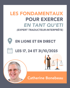 Fondamentaux du métier d’expert traducteur-interprète | SFT