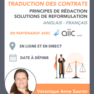 La traduction des contrats : principes de rédaction et solutions de reformulation efficace - Anglais / Français