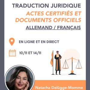 Traduire des actes certifiés et des documents officiels - Allemand / Français