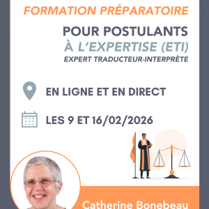 Formation préparatoire pour POSTULANTS à l’expertise en traduction et interprétation