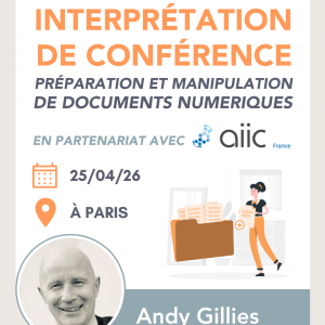 Préparation et manipulation de documents en format numérique pour l'interprétation de conférence